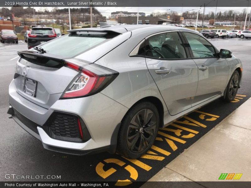 Lunar Silver Metallic / Black 2019 Honda Civic EX Hatchback