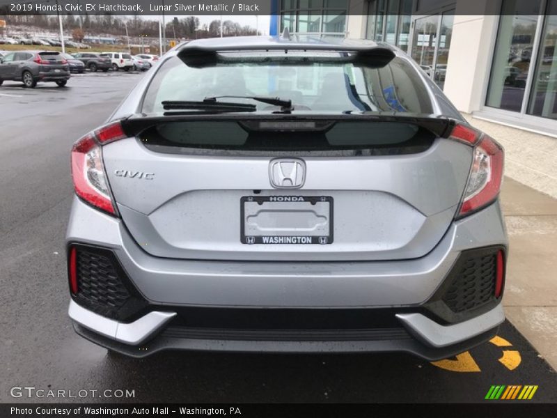Lunar Silver Metallic / Black 2019 Honda Civic EX Hatchback
