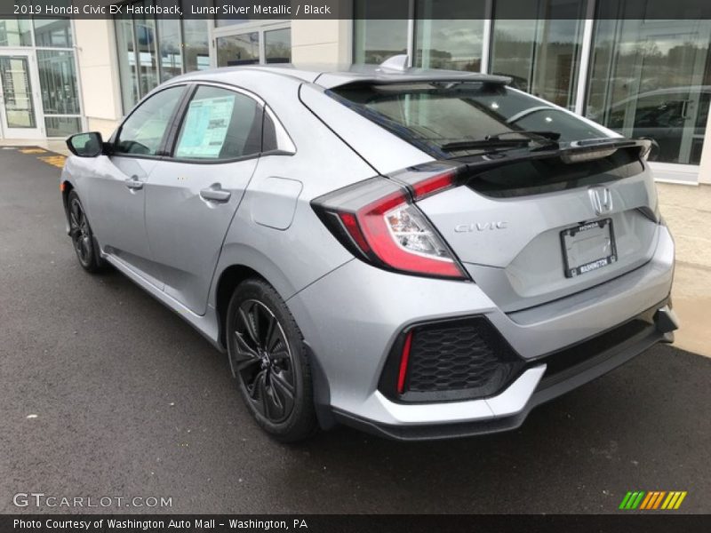 Lunar Silver Metallic / Black 2019 Honda Civic EX Hatchback