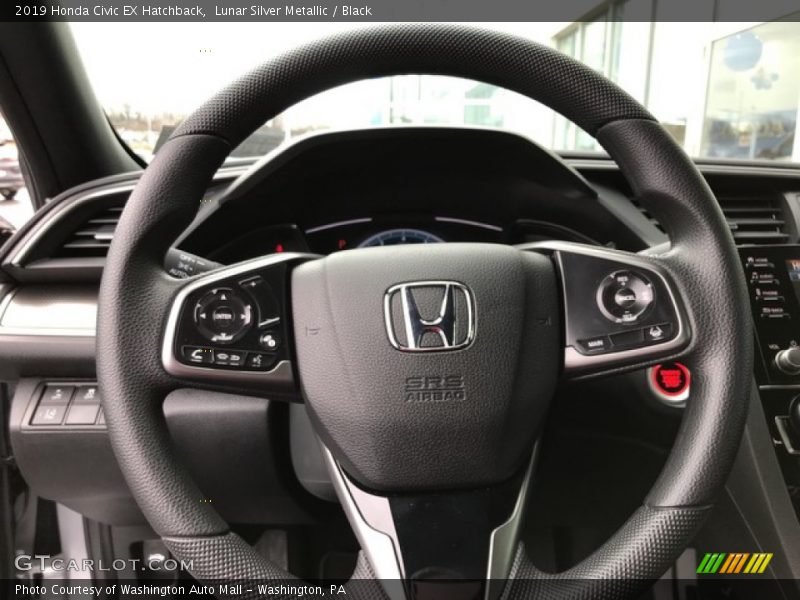 Lunar Silver Metallic / Black 2019 Honda Civic EX Hatchback