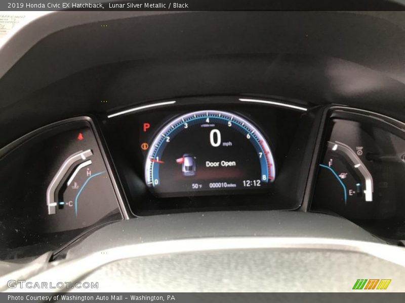 Lunar Silver Metallic / Black 2019 Honda Civic EX Hatchback