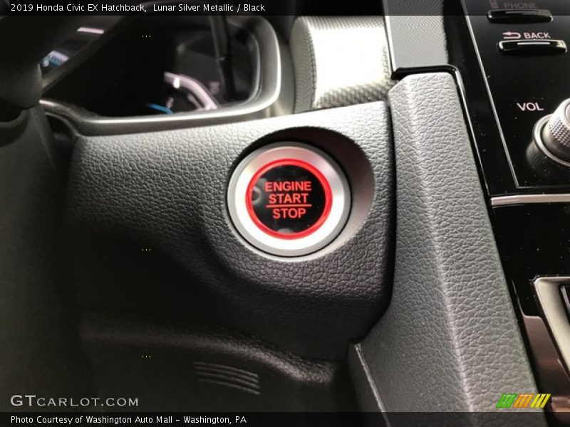 Lunar Silver Metallic / Black 2019 Honda Civic EX Hatchback