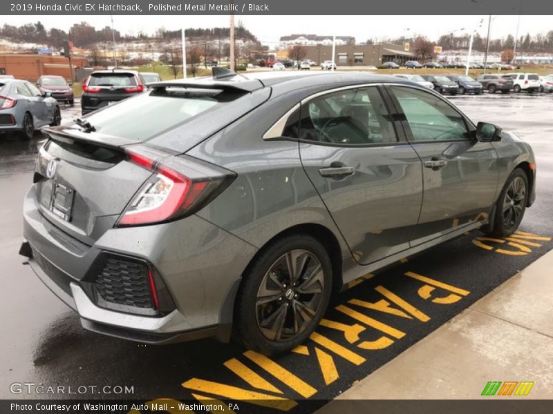 Polished Metal Metallic / Black 2019 Honda Civic EX Hatchback