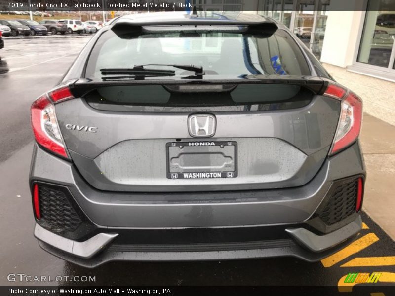 Polished Metal Metallic / Black 2019 Honda Civic EX Hatchback