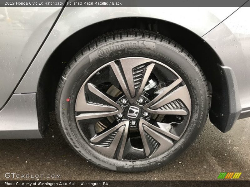 Polished Metal Metallic / Black 2019 Honda Civic EX Hatchback