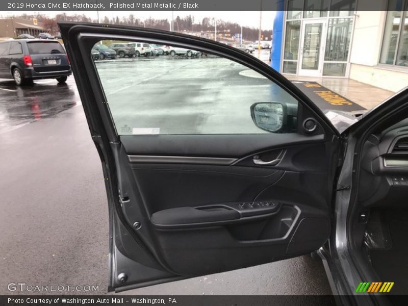 Polished Metal Metallic / Black 2019 Honda Civic EX Hatchback