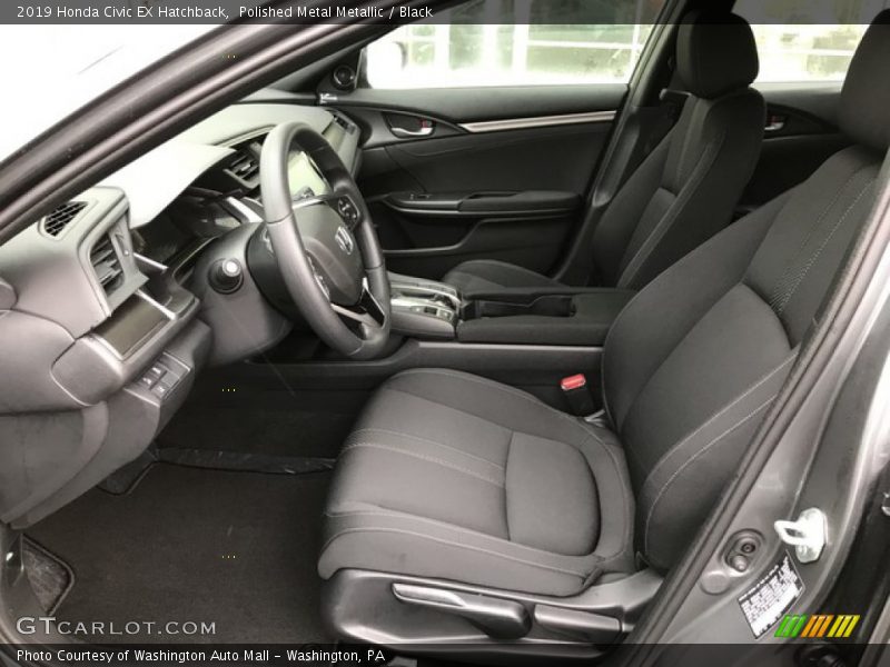 Polished Metal Metallic / Black 2019 Honda Civic EX Hatchback