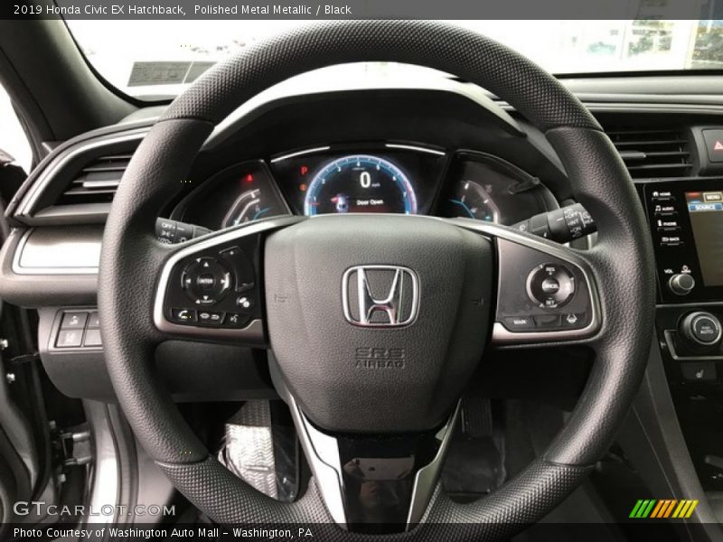 Polished Metal Metallic / Black 2019 Honda Civic EX Hatchback