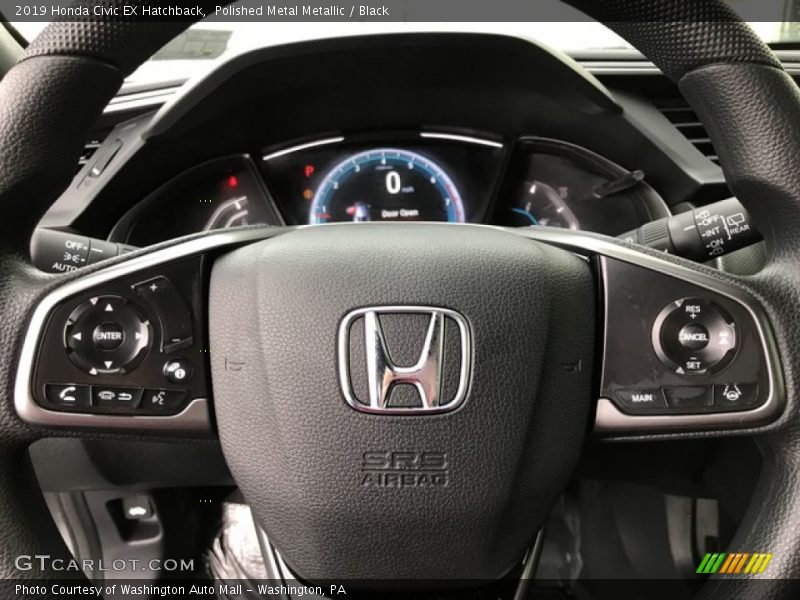 Polished Metal Metallic / Black 2019 Honda Civic EX Hatchback