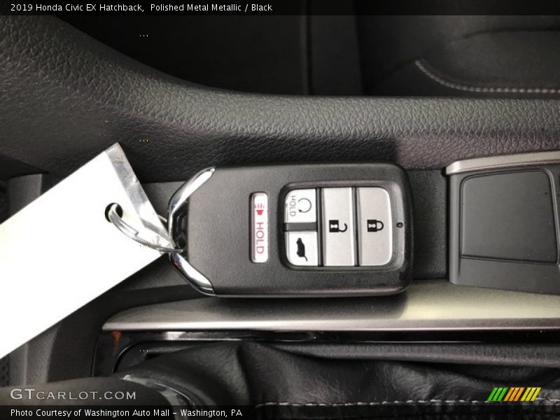 Polished Metal Metallic / Black 2019 Honda Civic EX Hatchback