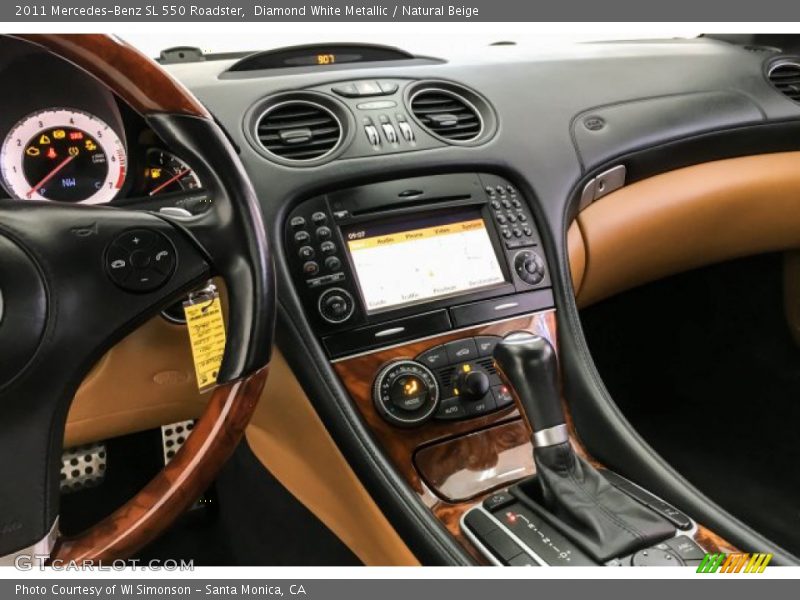 Diamond White Metallic / Natural Beige 2011 Mercedes-Benz SL 550 Roadster