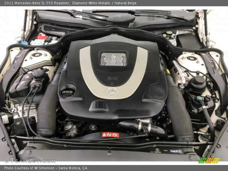 Diamond White Metallic / Natural Beige 2011 Mercedes-Benz SL 550 Roadster