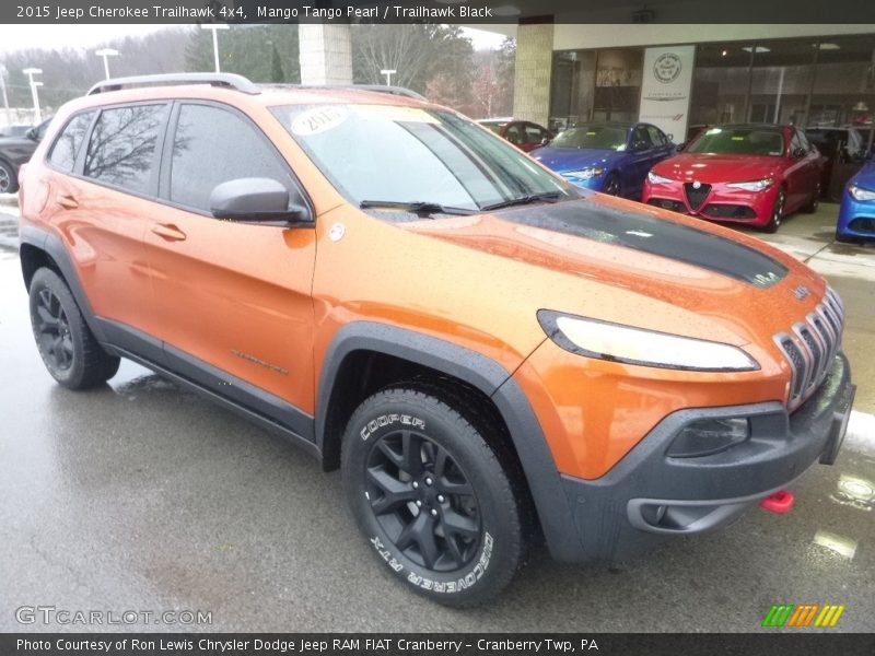 Mango Tango Pearl / Trailhawk Black 2015 Jeep Cherokee Trailhawk 4x4