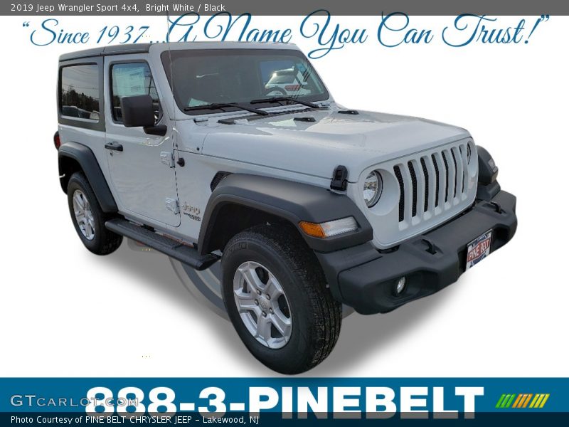 Bright White / Black 2019 Jeep Wrangler Sport 4x4