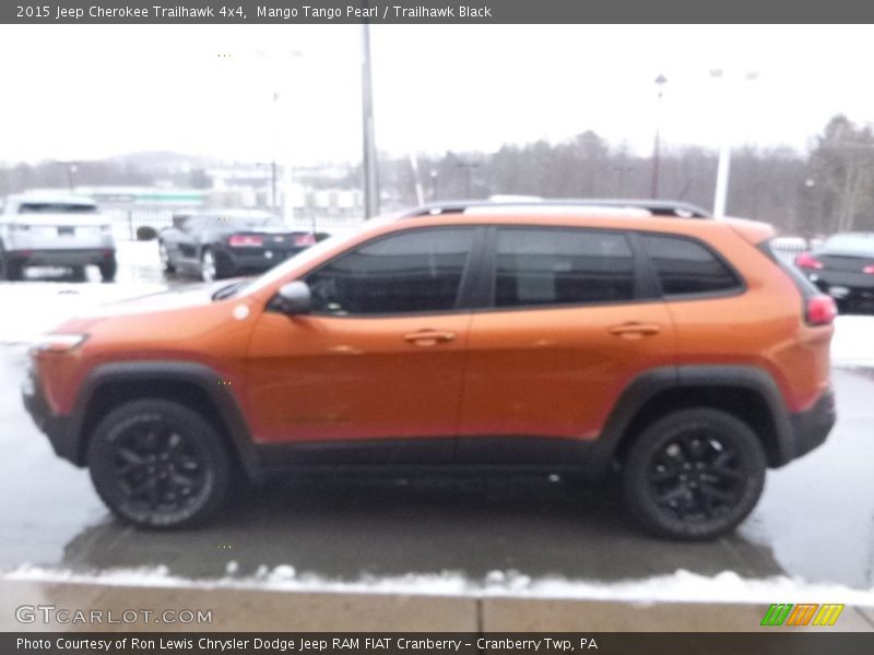 Mango Tango Pearl / Trailhawk Black 2015 Jeep Cherokee Trailhawk 4x4