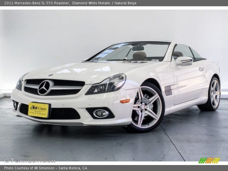 Diamond White Metallic / Natural Beige 2011 Mercedes-Benz SL 550 Roadster