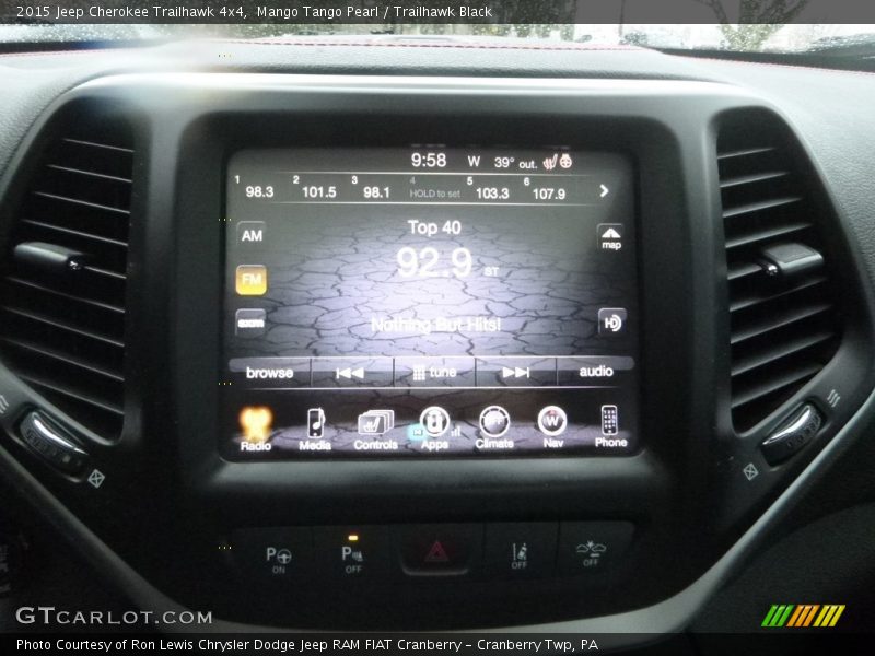 Mango Tango Pearl / Trailhawk Black 2015 Jeep Cherokee Trailhawk 4x4