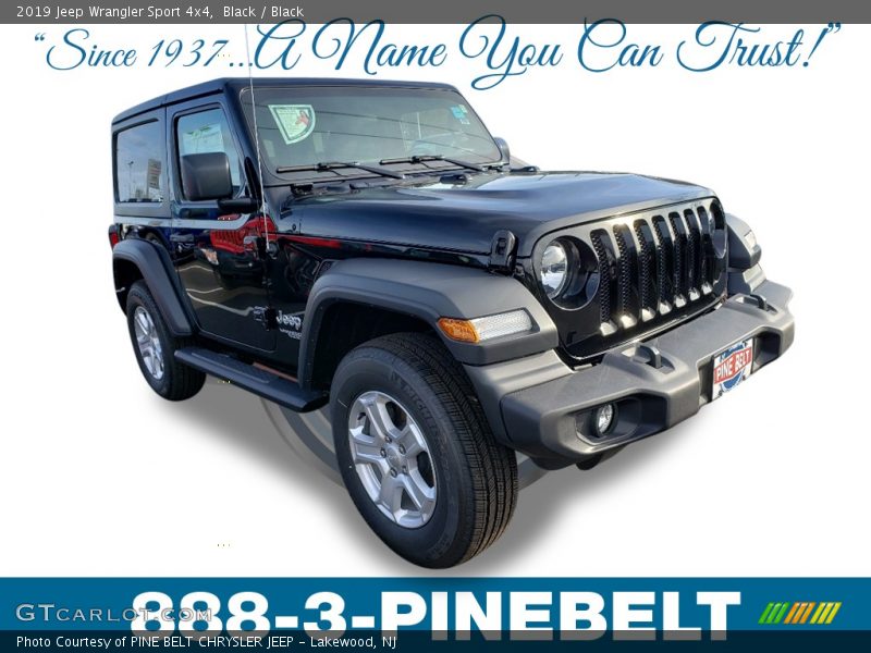 Black / Black 2019 Jeep Wrangler Sport 4x4