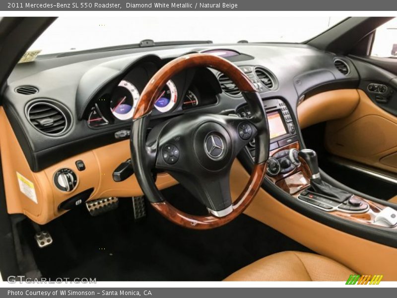 Diamond White Metallic / Natural Beige 2011 Mercedes-Benz SL 550 Roadster