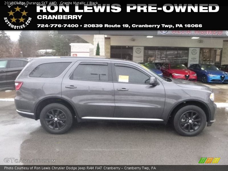 Granite Metallic / Black 2018 Dodge Durango SXT AWD