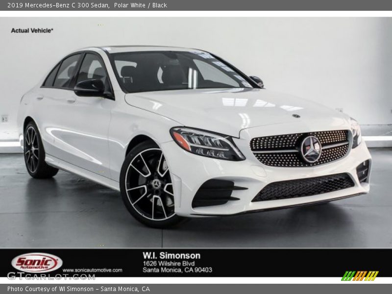 Polar White / Black 2019 Mercedes-Benz C 300 Sedan