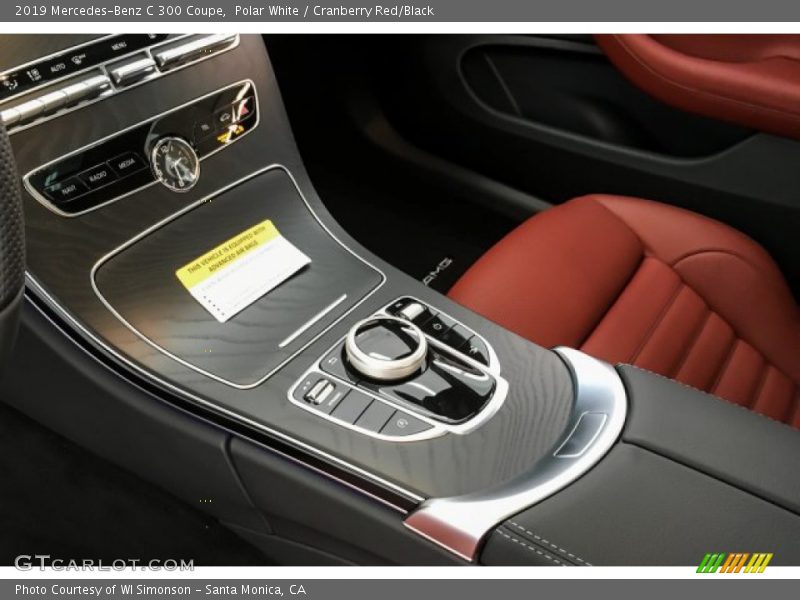 Polar White / Cranberry Red/Black 2019 Mercedes-Benz C 300 Coupe