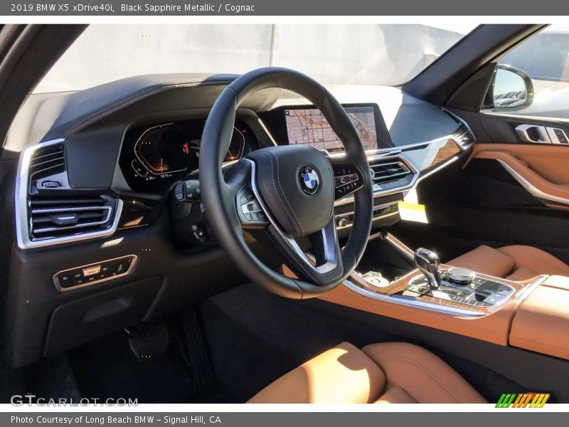 Black Sapphire Metallic / Cognac 2019 BMW X5 xDrive40i