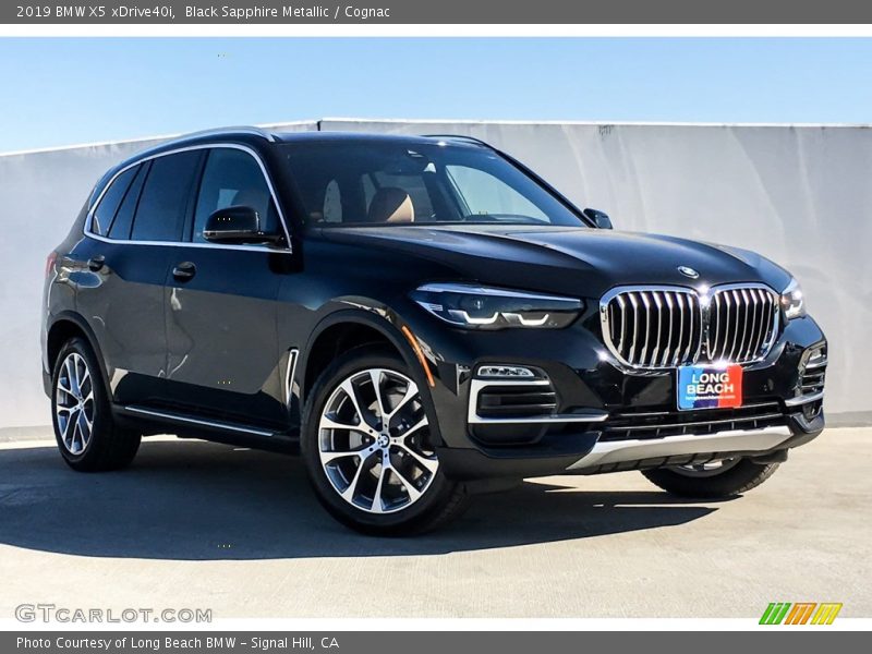 Black Sapphire Metallic / Cognac 2019 BMW X5 xDrive40i