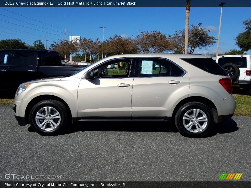 Gold Mist Metallic / Light Titanium/Jet Black 2012 Chevrolet Equinox LS