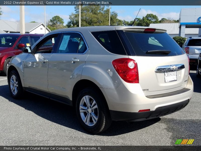 Gold Mist Metallic / Light Titanium/Jet Black 2012 Chevrolet Equinox LS