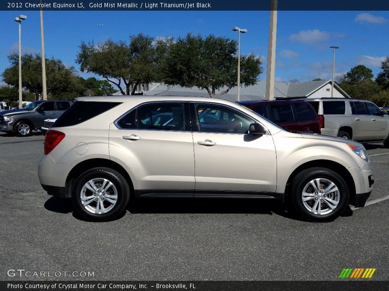 Gold Mist Metallic / Light Titanium/Jet Black 2012 Chevrolet Equinox LS