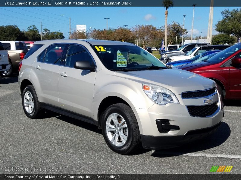 Gold Mist Metallic / Light Titanium/Jet Black 2012 Chevrolet Equinox LS