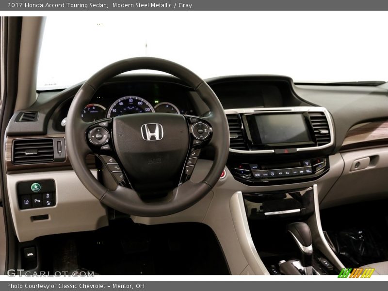 Modern Steel Metallic / Gray 2017 Honda Accord Touring Sedan