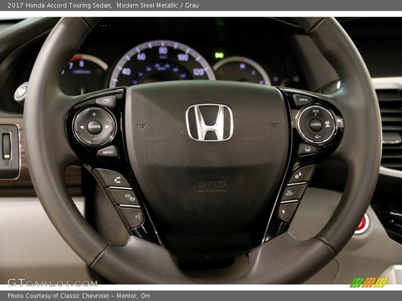Modern Steel Metallic / Gray 2017 Honda Accord Touring Sedan