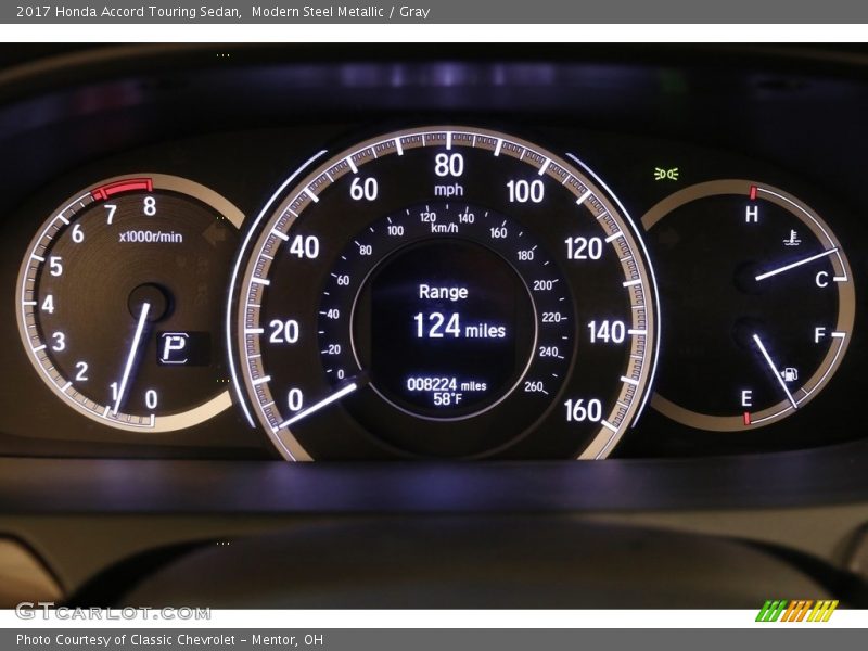 Modern Steel Metallic / Gray 2017 Honda Accord Touring Sedan
