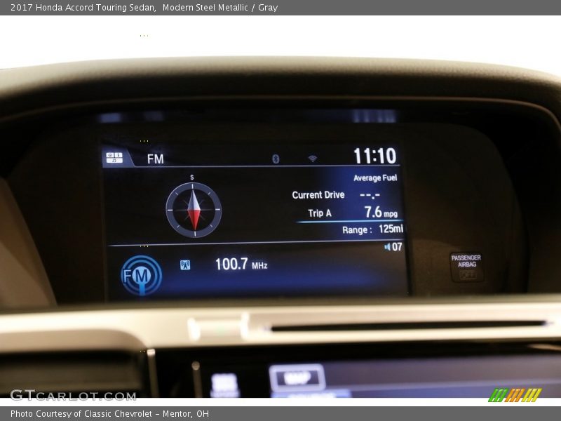 Modern Steel Metallic / Gray 2017 Honda Accord Touring Sedan