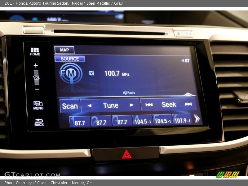 Modern Steel Metallic / Gray 2017 Honda Accord Touring Sedan