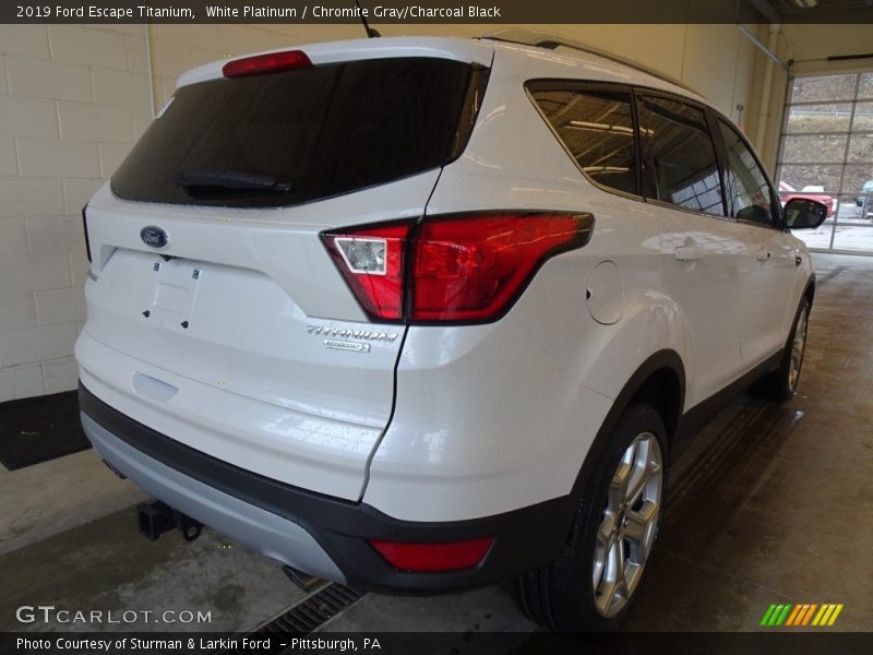 White Platinum / Chromite Gray/Charcoal Black 2019 Ford Escape Titanium