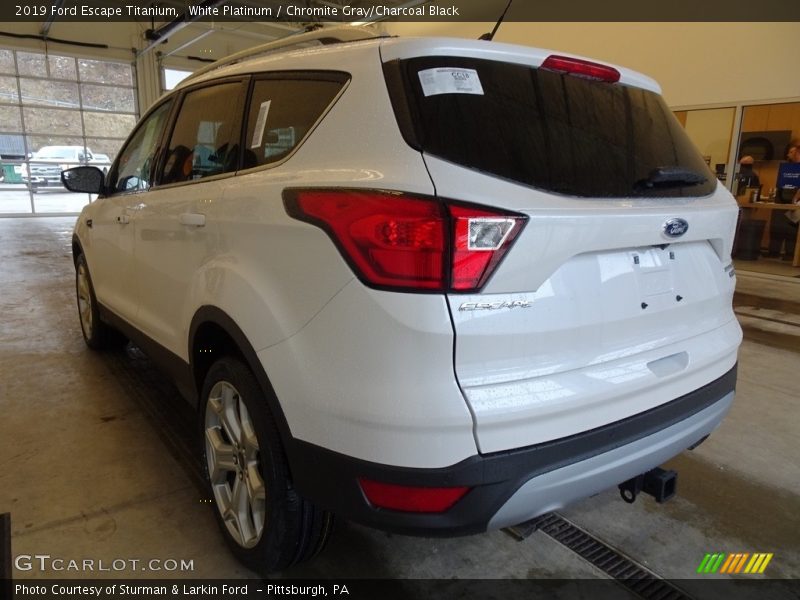 White Platinum / Chromite Gray/Charcoal Black 2019 Ford Escape Titanium