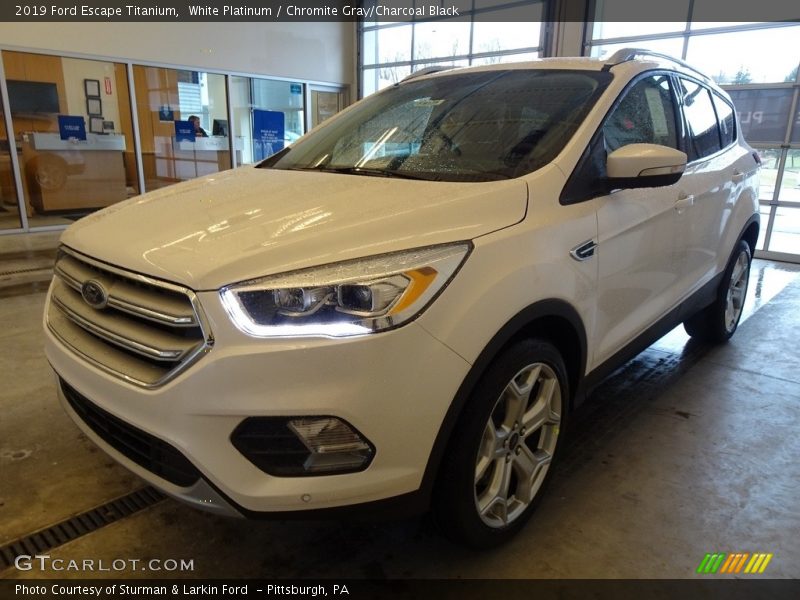 White Platinum / Chromite Gray/Charcoal Black 2019 Ford Escape Titanium