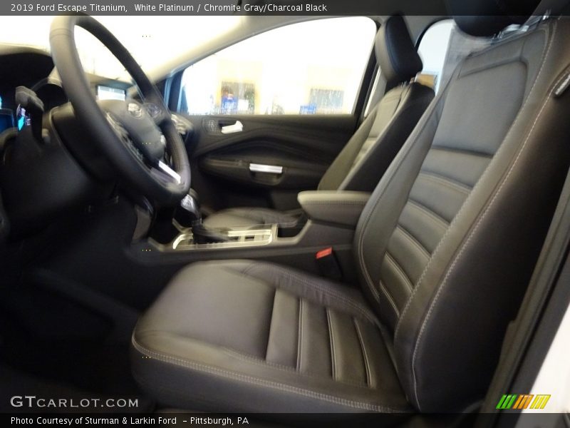 White Platinum / Chromite Gray/Charcoal Black 2019 Ford Escape Titanium