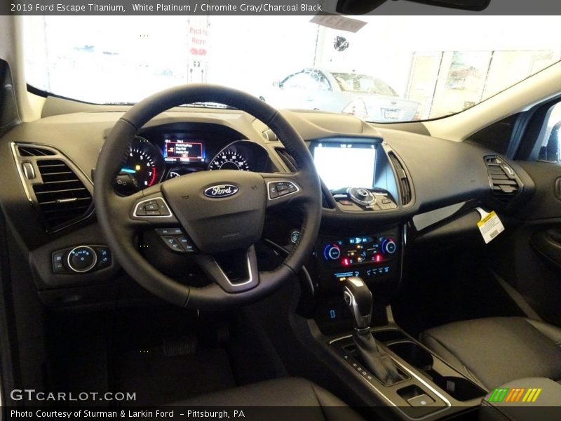 White Platinum / Chromite Gray/Charcoal Black 2019 Ford Escape Titanium