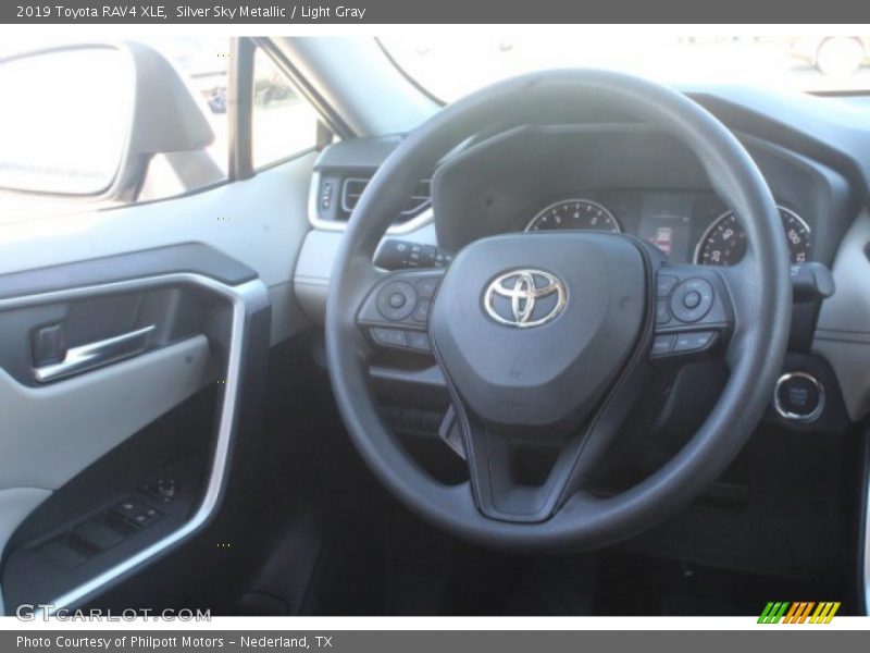 Silver Sky Metallic / Light Gray 2019 Toyota RAV4 XLE