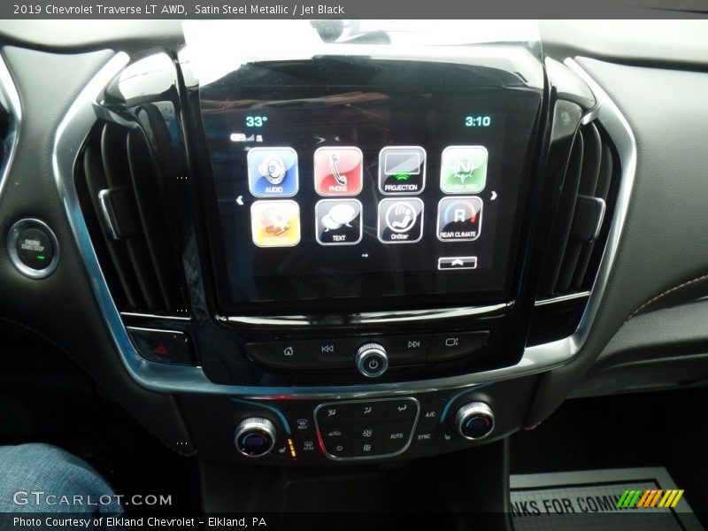 Satin Steel Metallic / Jet Black 2019 Chevrolet Traverse LT AWD