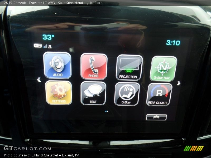 Satin Steel Metallic / Jet Black 2019 Chevrolet Traverse LT AWD