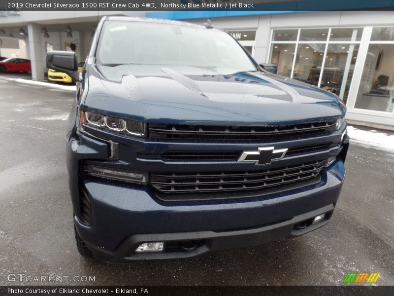 Northsky Blue Metallic / Jet Black 2019 Chevrolet Silverado 1500 RST Crew Cab 4WD