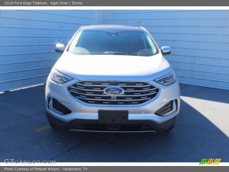 Ingot Silver / Ebony 2019 Ford Edge Titanium