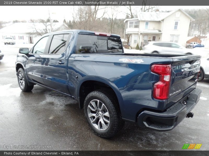 Northsky Blue Metallic / Jet Black 2019 Chevrolet Silverado 1500 RST Crew Cab 4WD