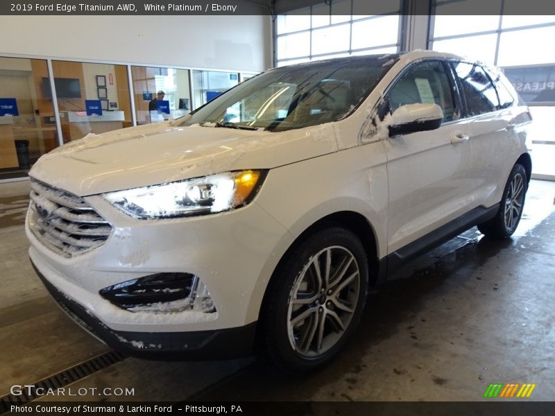White Platinum / Ebony 2019 Ford Edge Titanium AWD