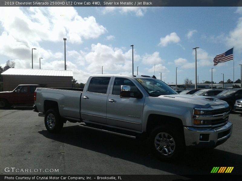 Silver Ice Metallic / Jet Black 2019 Chevrolet Silverado 2500HD LTZ Crew Cab 4WD